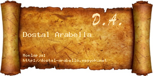 Dostal Arabella névjegykártya